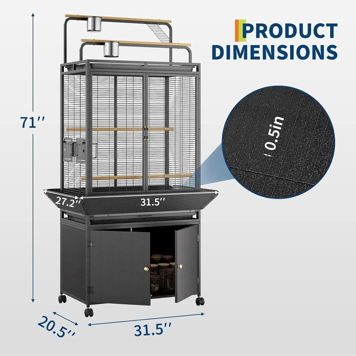 71 Inch Large Bird Cage