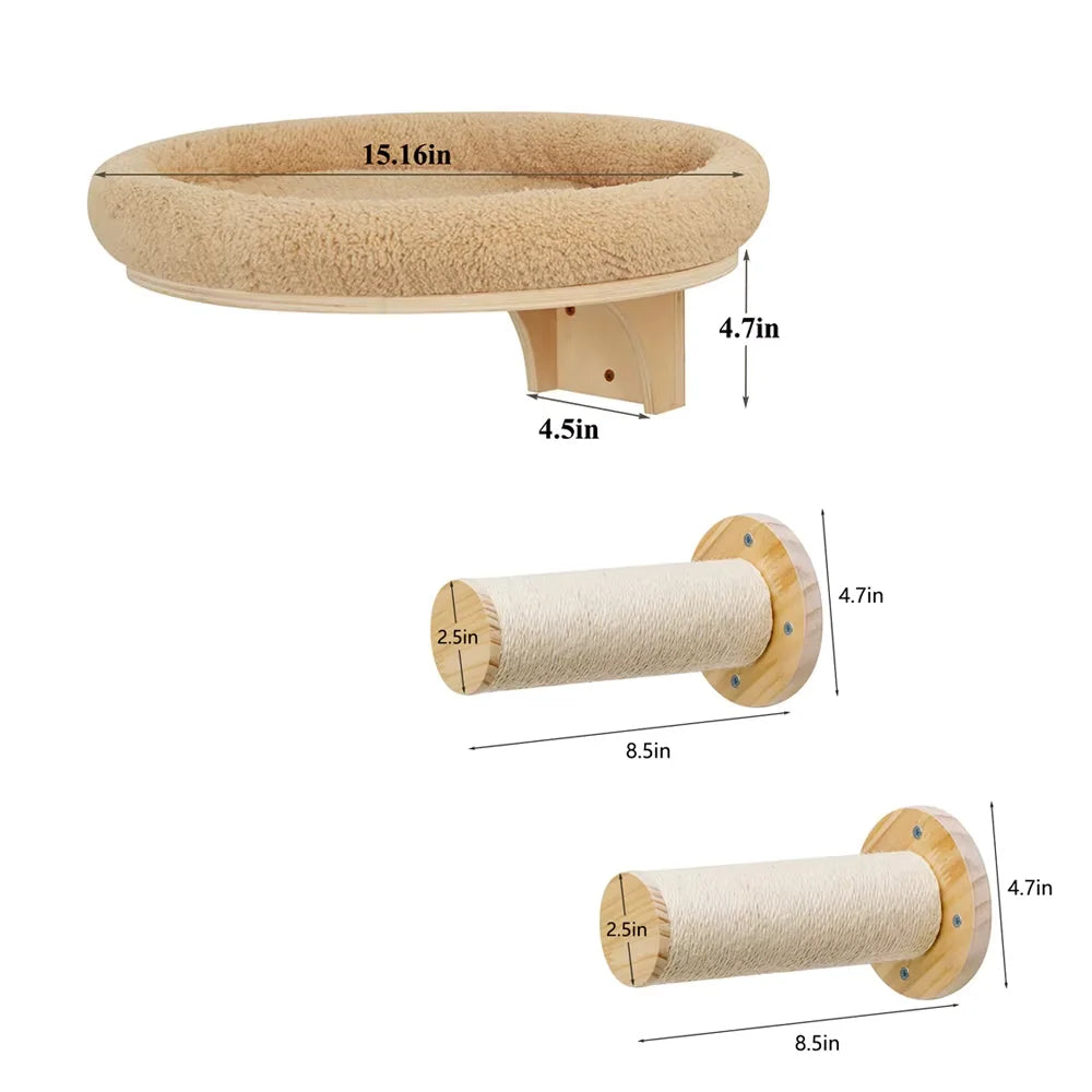 Wall Mounted Solid Wooden Furniture