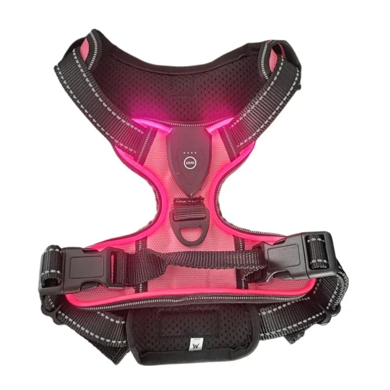 Rechargeable luminous Dog Harness