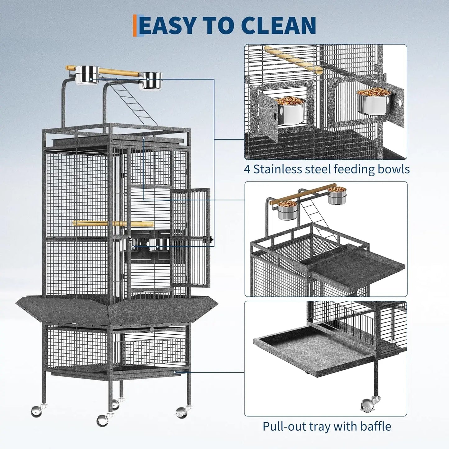 Large Metal Parrot Cage