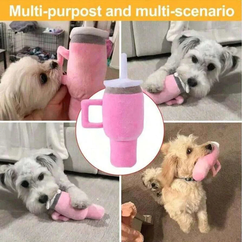 Plush Cup Design Squeaky Toy