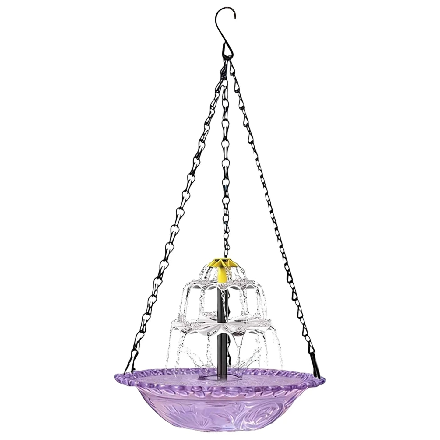 Solar Cascade Hanging Bird Bath Fountain