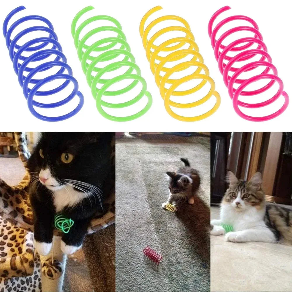 12PCS 12Colors Cat Spring Toys for Indoor Cats