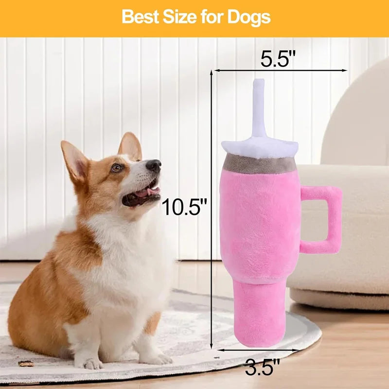 Safe Squeaky Dog Cup Toy