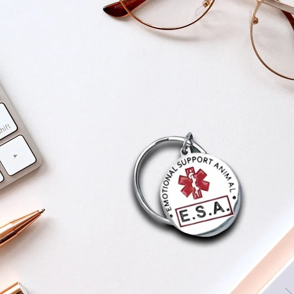 Dog ID Stainless Steel Tag, Emotional Support