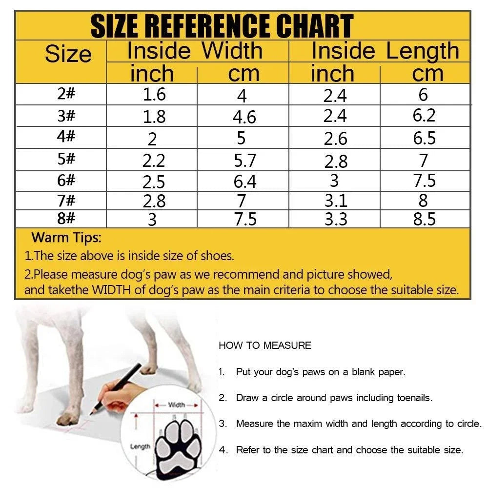 Anti-Slip, Rubber Waterproof Dog Shoes