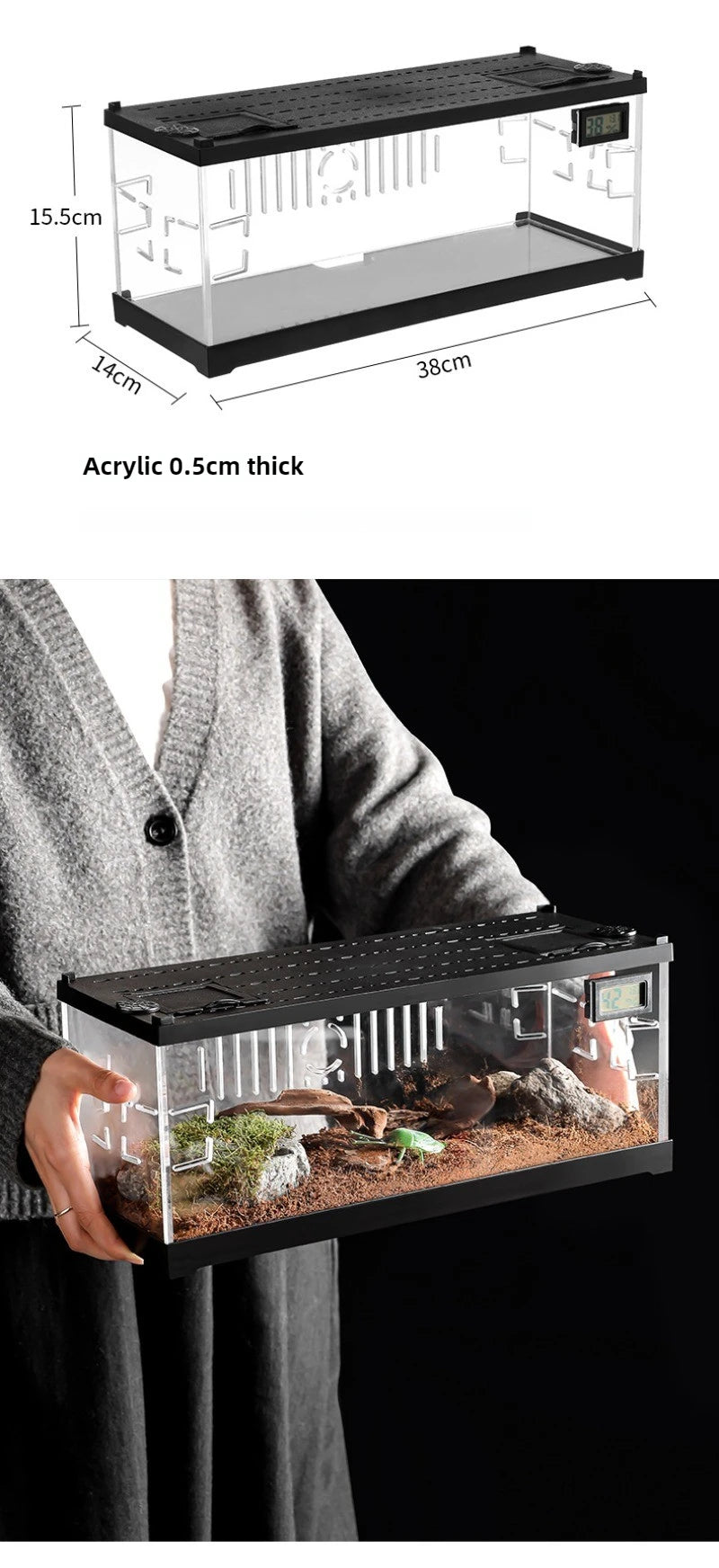 Acrylic Small Animal Heating Cage