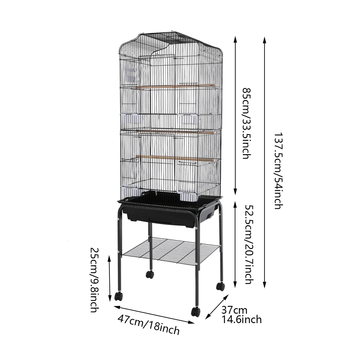 Large Cage w/Stand & Wheels