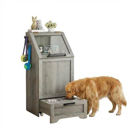 Food Station with Storage Cabinet