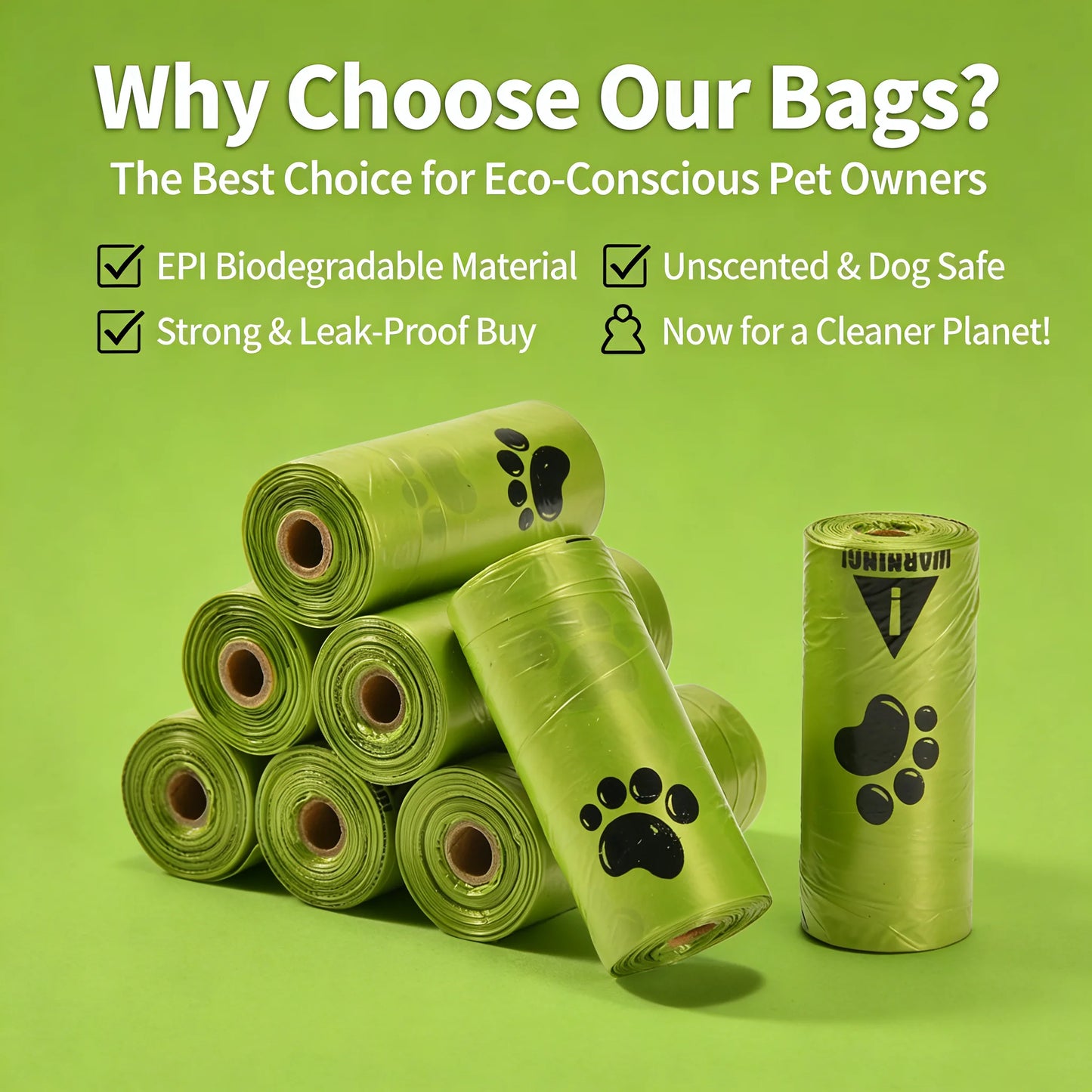 Eco-Friendly Leak-Proof Dog Poop Bags