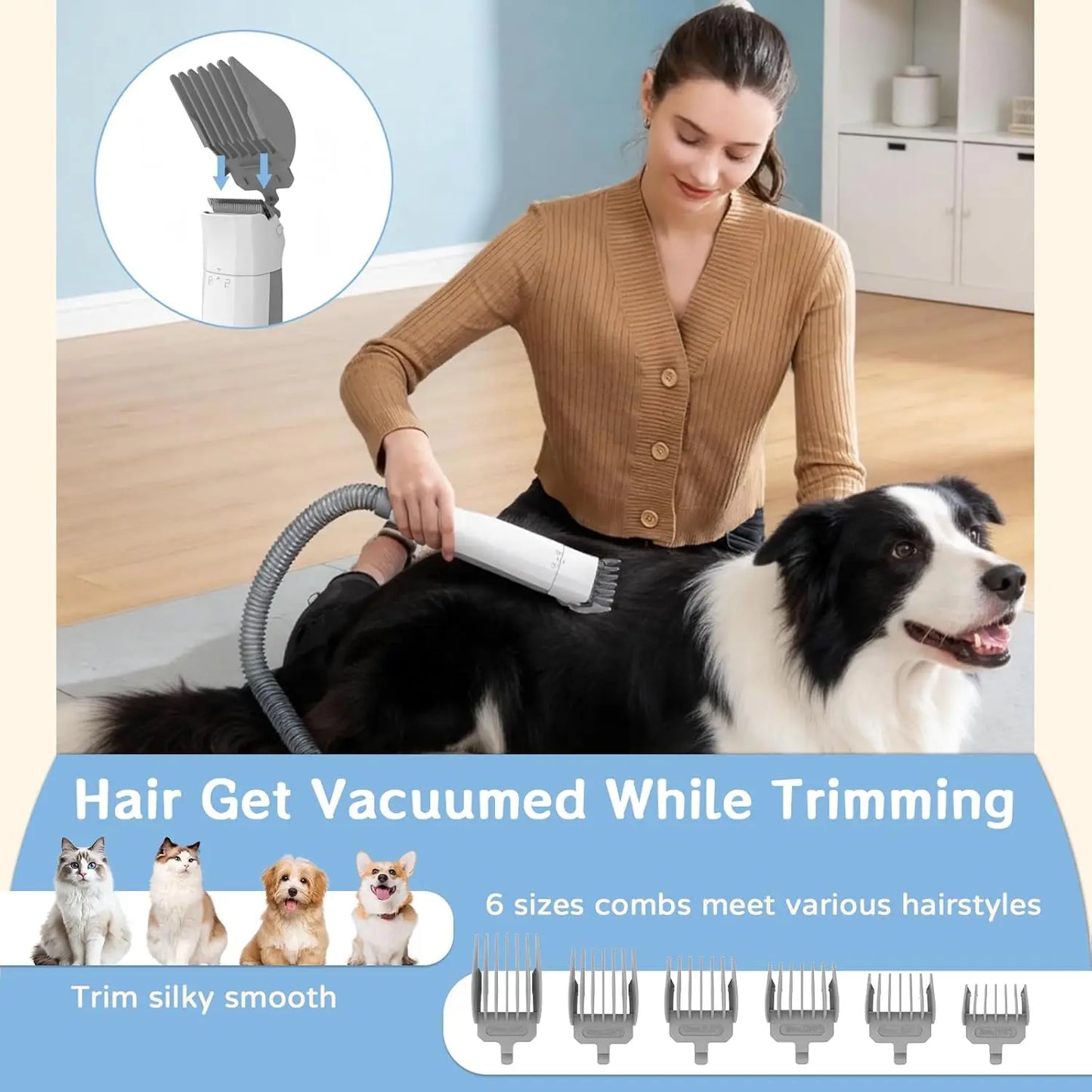 7 in 1 Vacuum Brush for Shedding