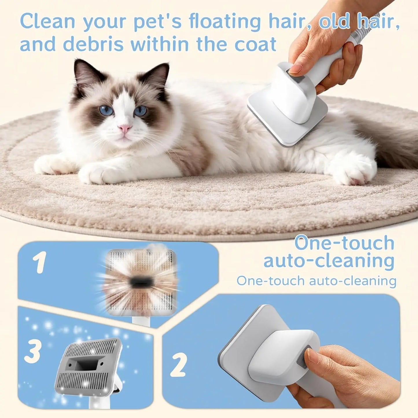 7 in 1 Vacuum Brush for Shedding