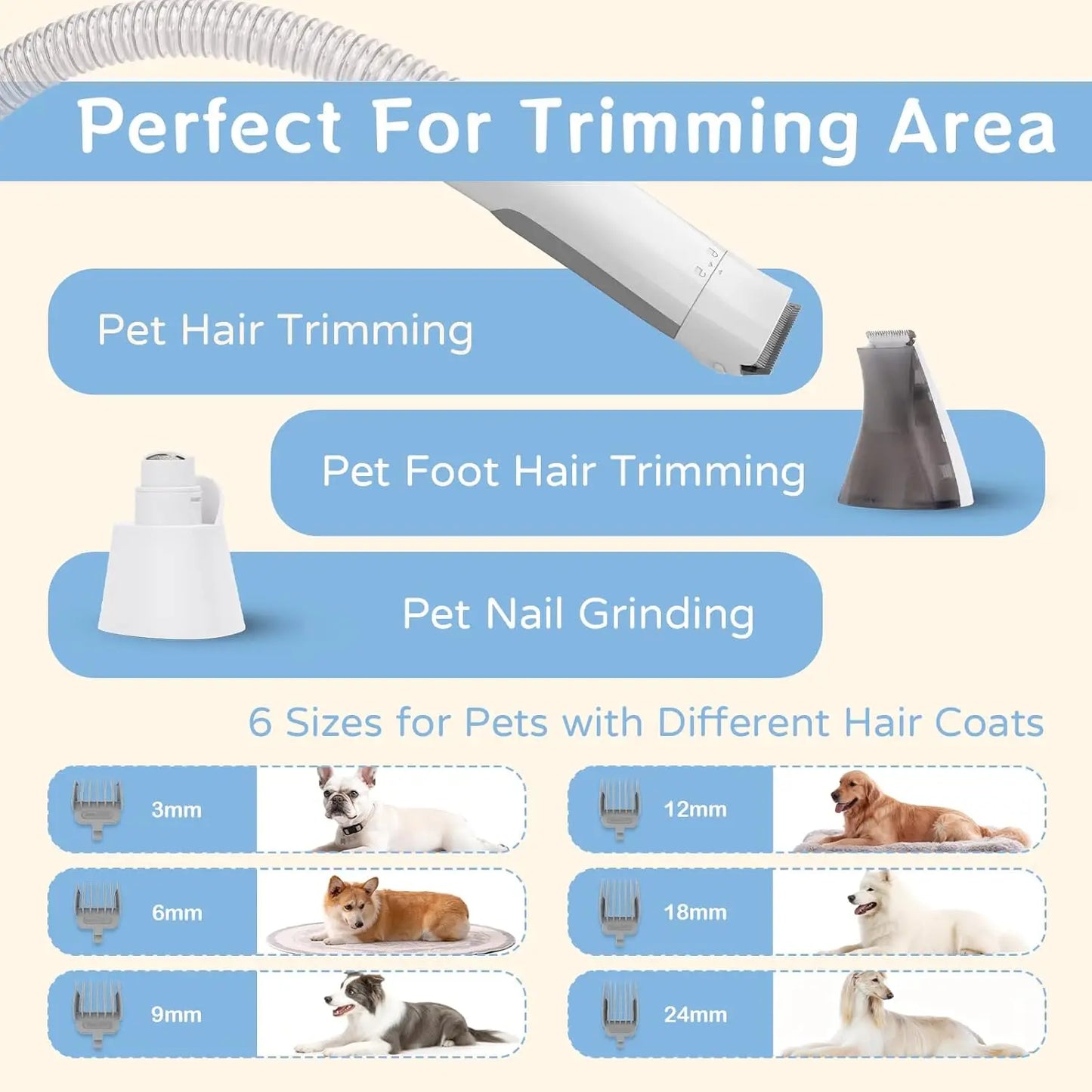 7 in 1 Vacuum Brush for Shedding