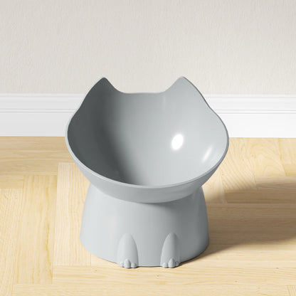 Elevated Cat Bowl w/Tilted Edge