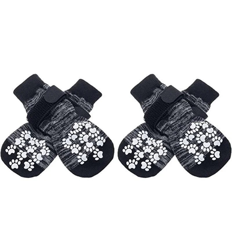 4Pcs Anti Slip Dog Socks
