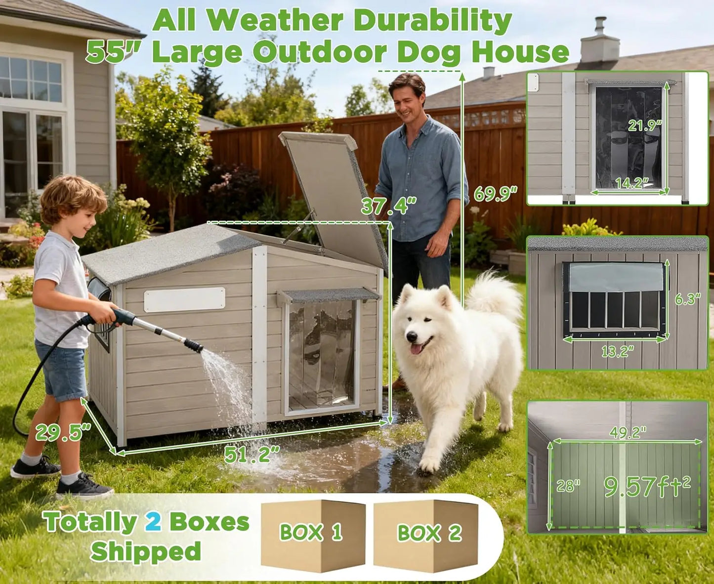 Large Doghouse - Outdoor/Indoor
