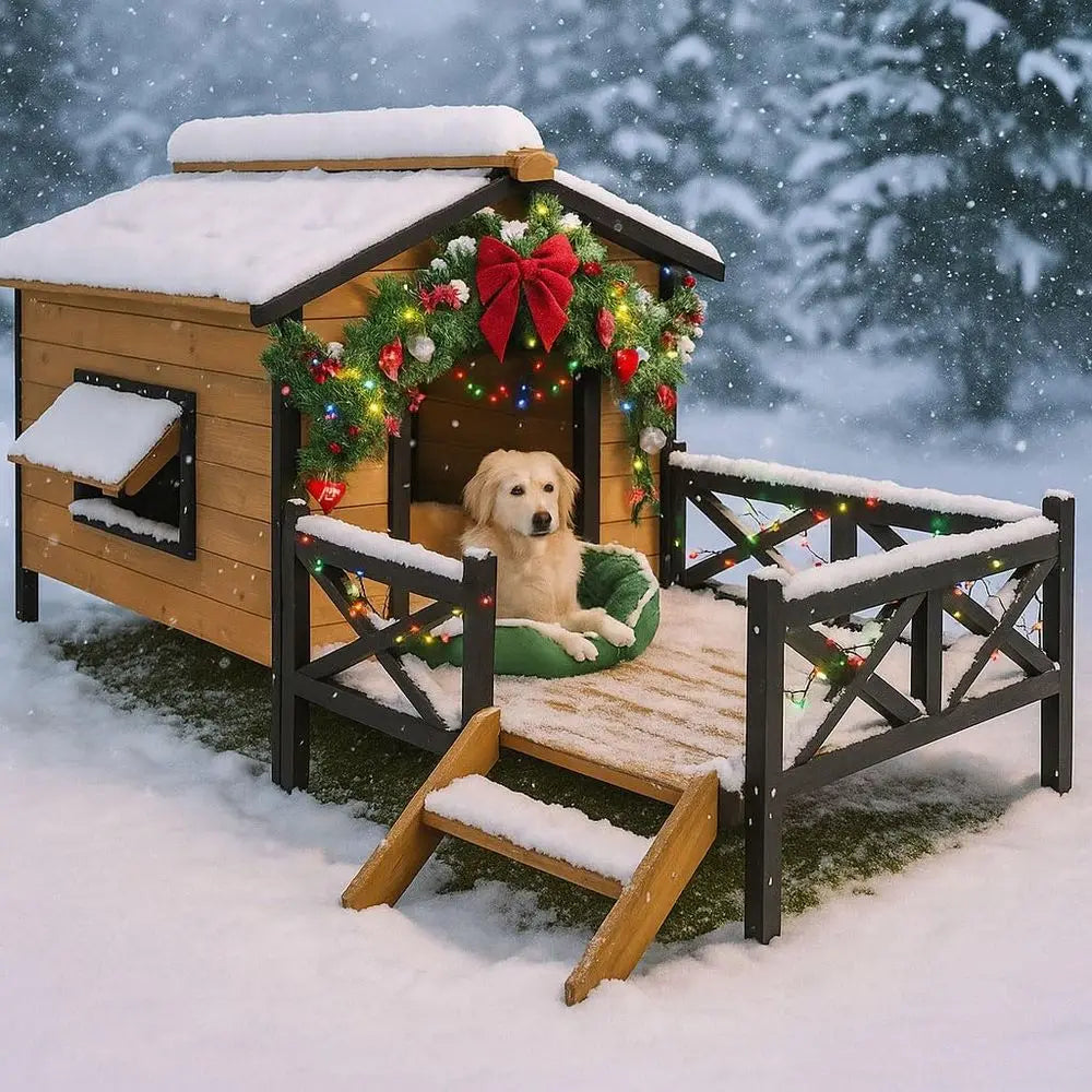 Large Dog House 43.3 L x 69.9 W x 32.7 H