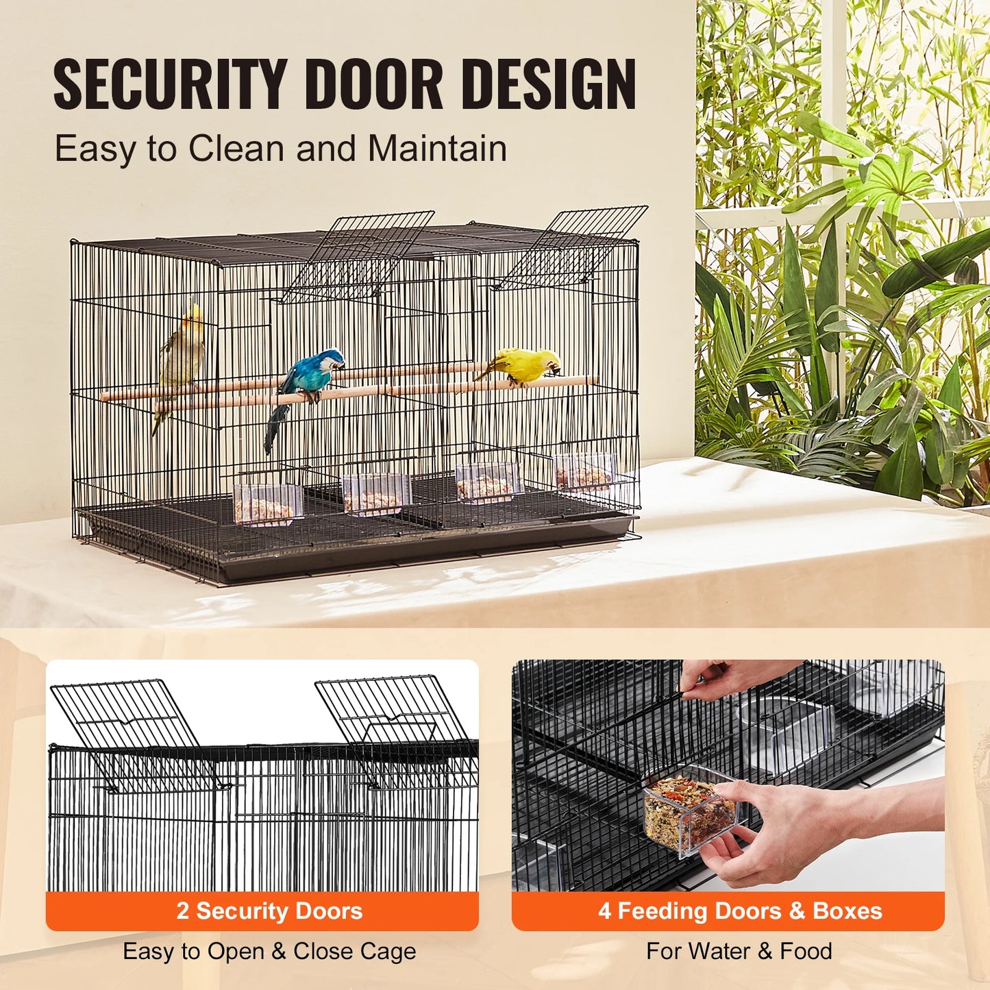 30In Bird Cage. Stackable Divided