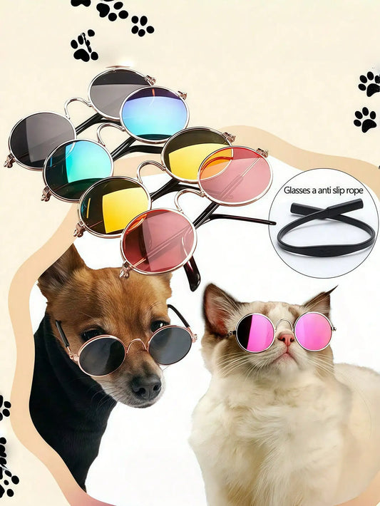 Mini Round Sunglasses w/Anti-Slip Strap