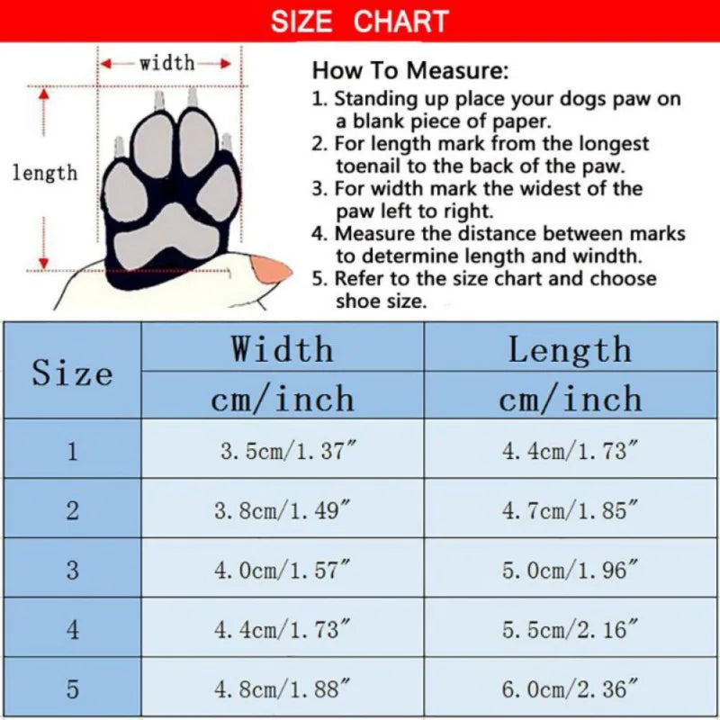 Small Dog Warm Waterproof Shoes