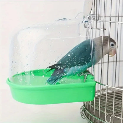 Splash-Proof Transparent Bird Bathtub