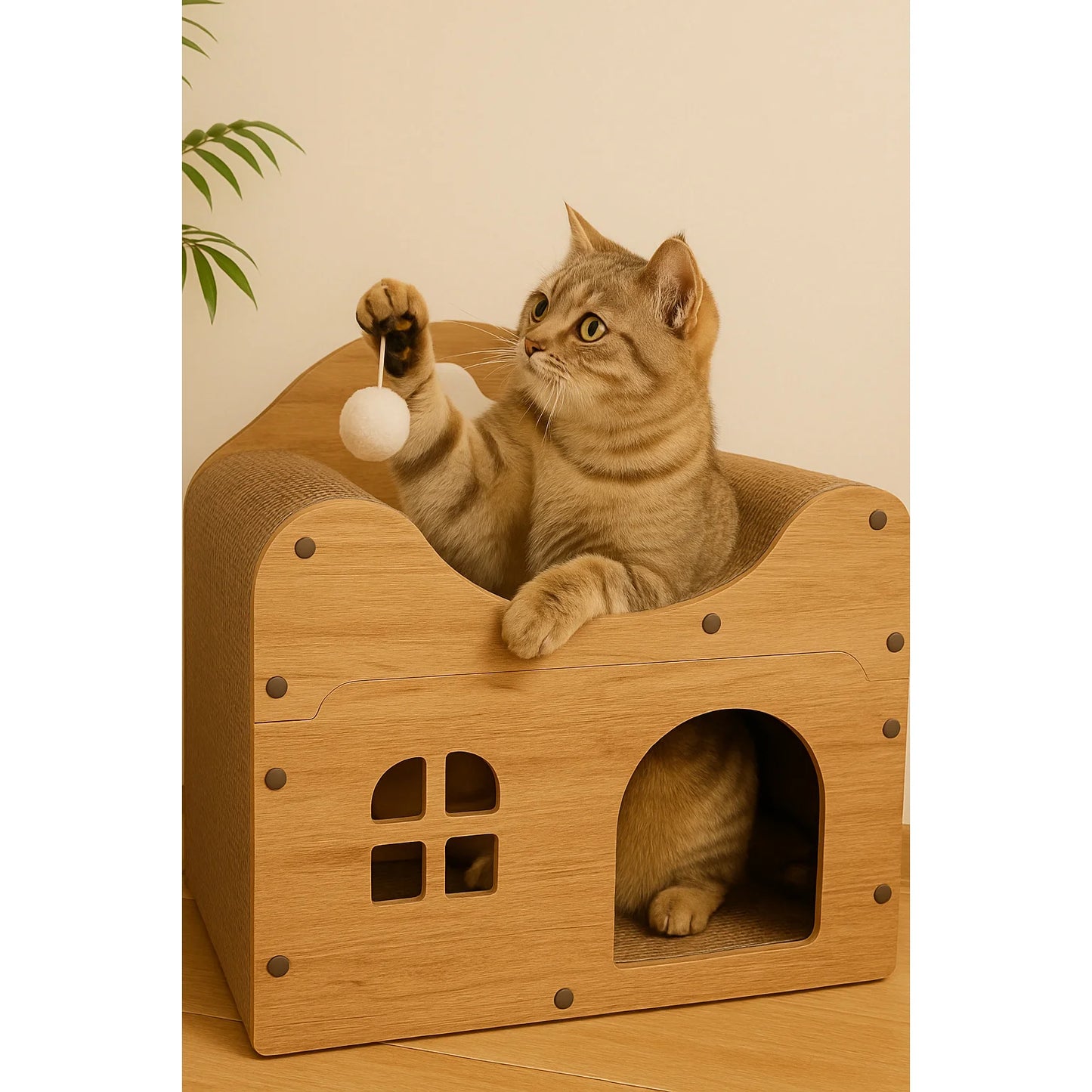 Spacious Indoor/Outdoor Cat House