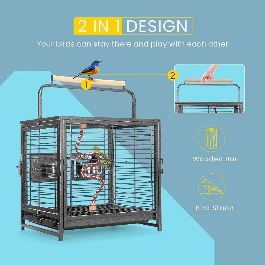 19" Wrought Iron Travel Carrier