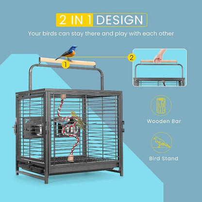 19" Wrought Iron Travel Carrier