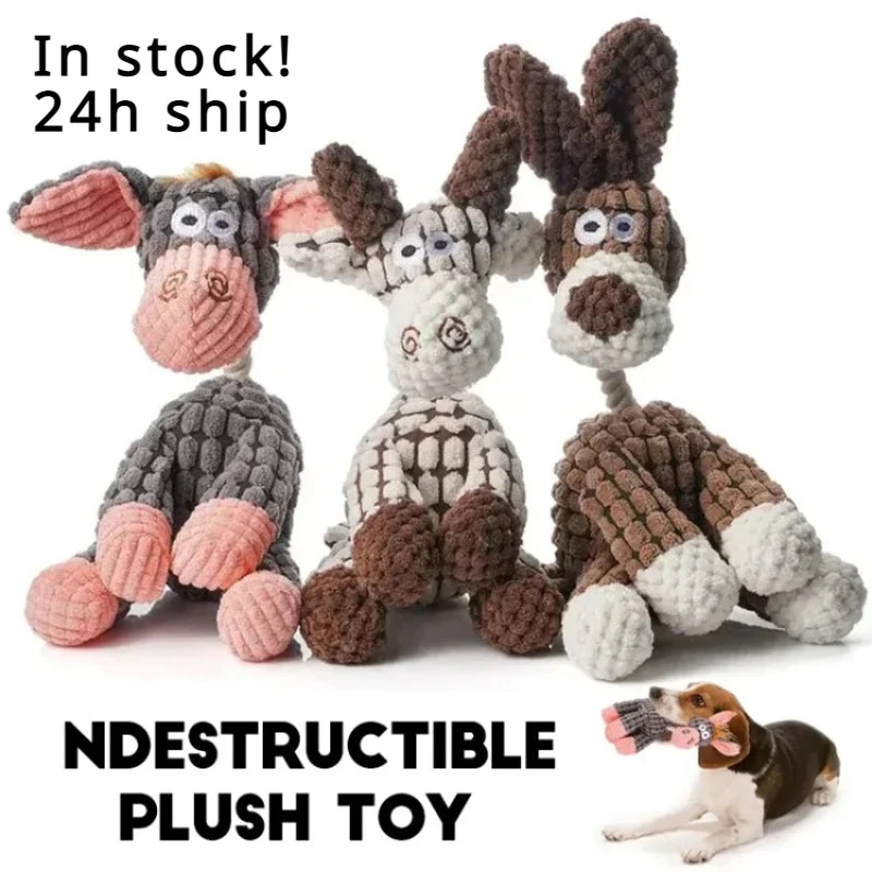Plush Squeaky Puppy Interactive Chew Toys