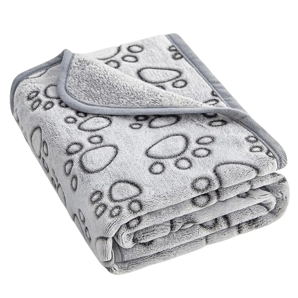 Flannel Pet Sleep Mat Paw Print