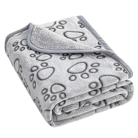 Flannel Pet Sleep Mat Paw Print