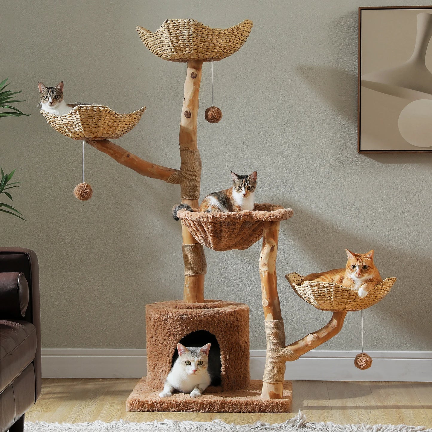 Large Tree Tower with Sisal Scratching Post