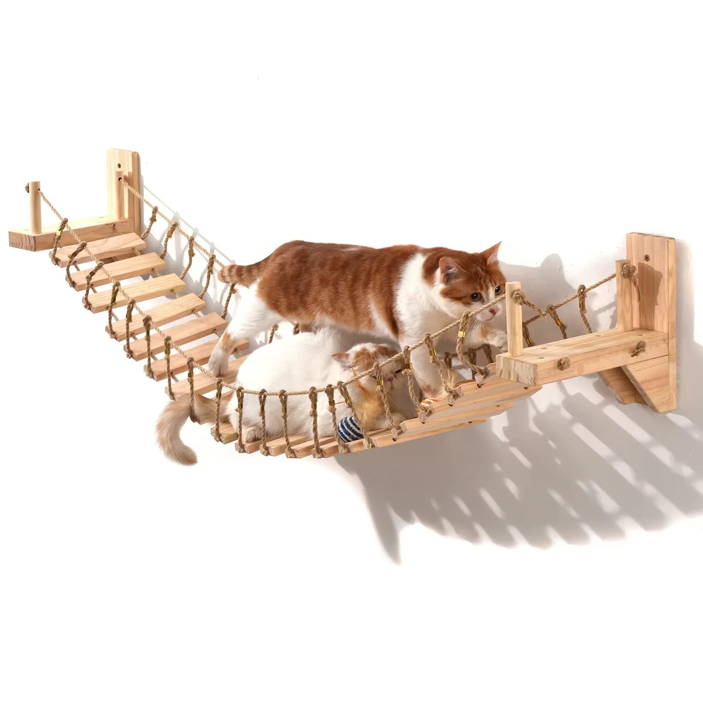 39.4In Wall-Mounted Cat Roped Bridge