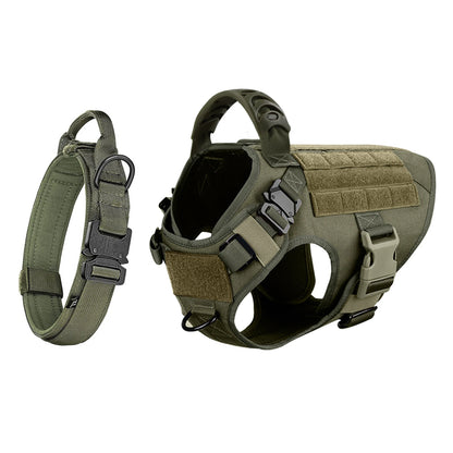 Adjustable Tactical Vest Harness & Durable Nylon Collar