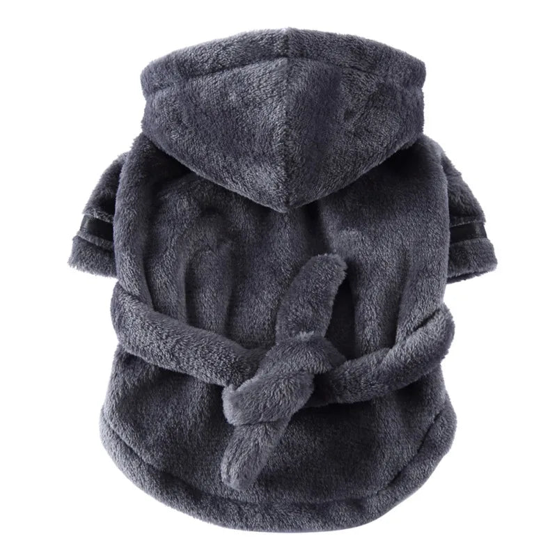 Soft Hooded Pajamas, Dog Bath Robe, Coat