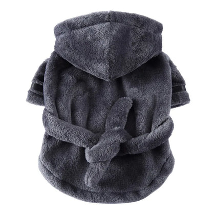 Soft Hooded Pajamas, Dog Bath Robe, Coat