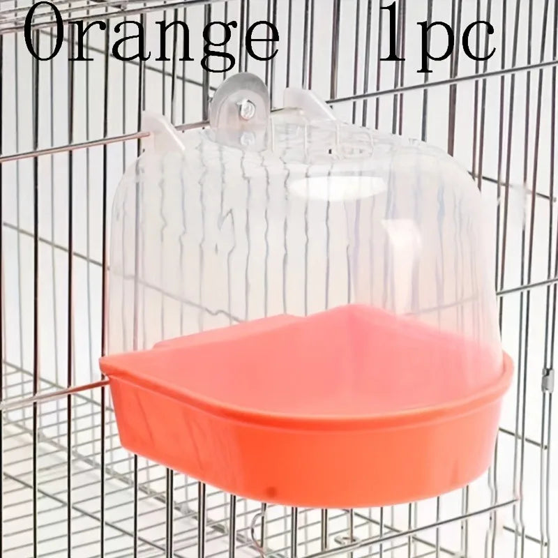 Splash-Proof Transparent Bird Bathtub