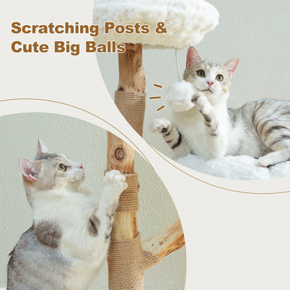Modern Wood Flower Tree for Indoor Cats