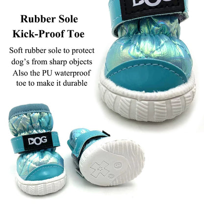 4 Pc Waterproof Boots for Small Dogs