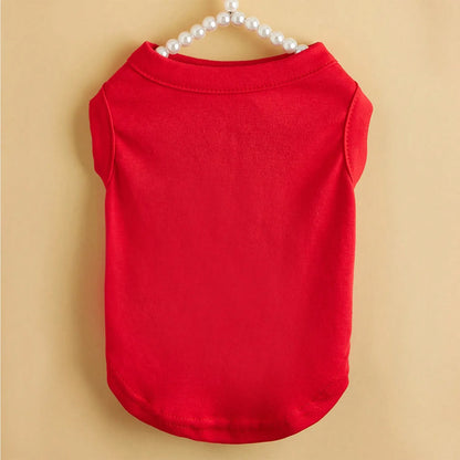 Solid Cotton T-shirt for Sm/Med Dogs