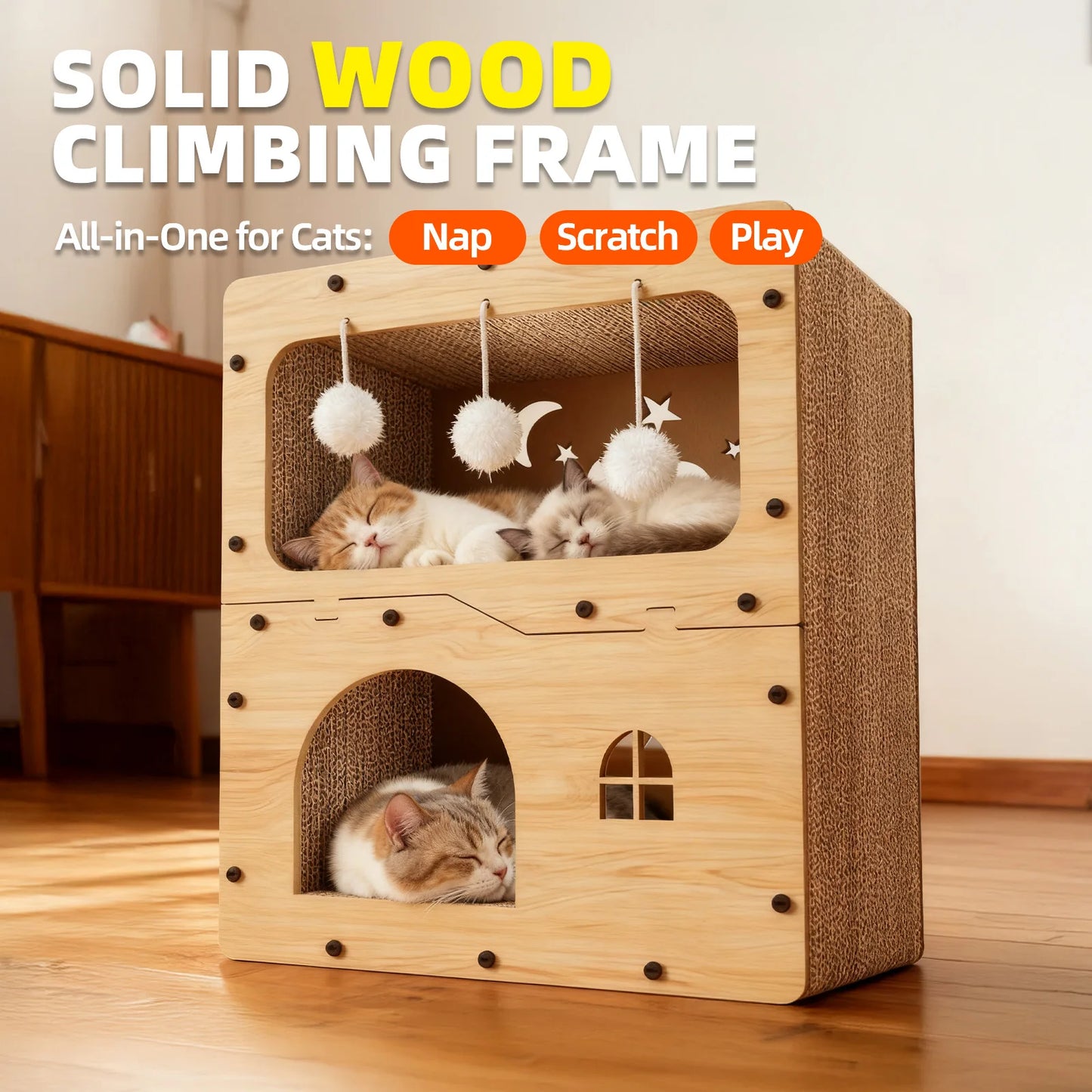 Spacious Indoor/Outdoor Cat House
