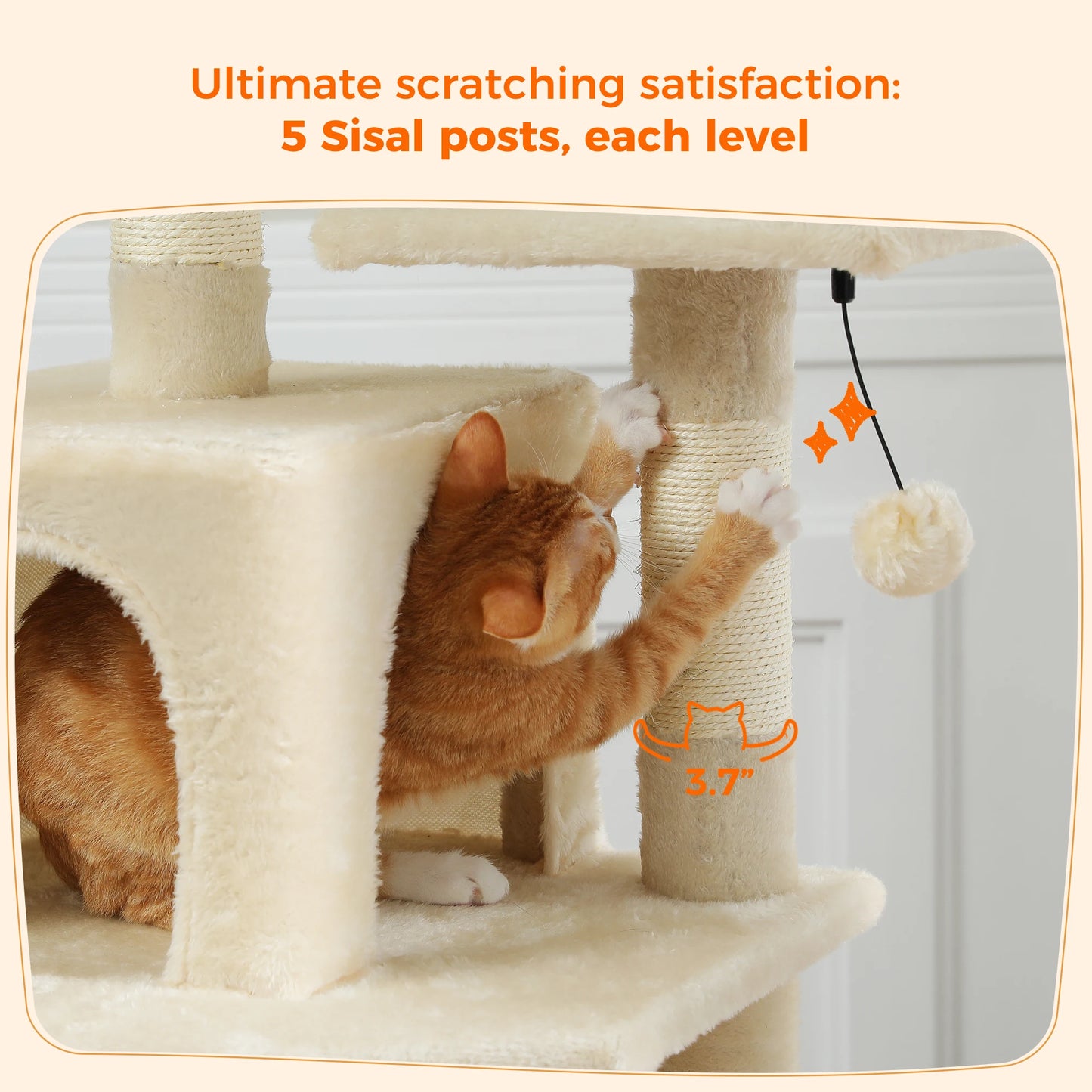 Large Indoor Tree and Tower w/Scratching Post
