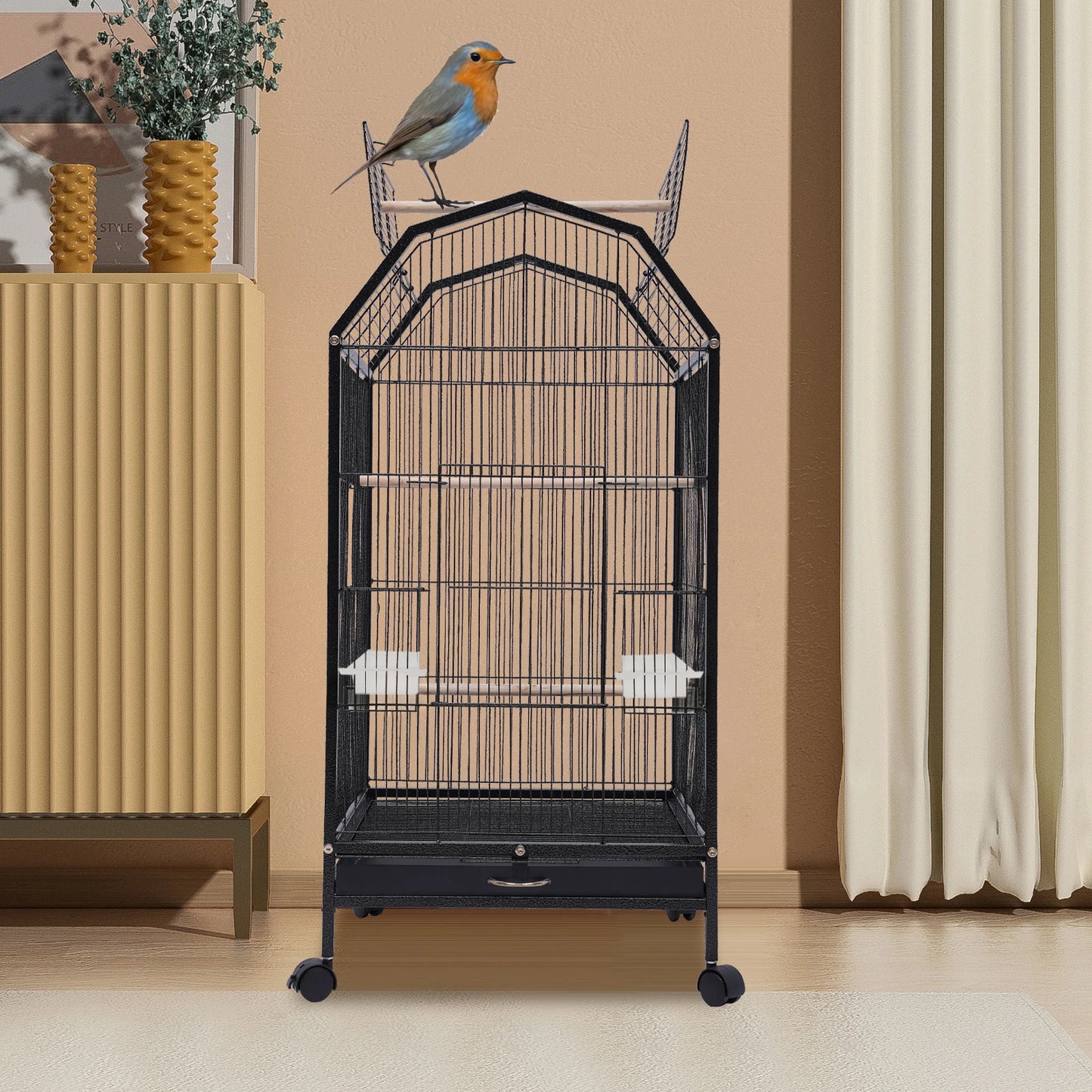 18x18x40 Inch Metal Bird Cage