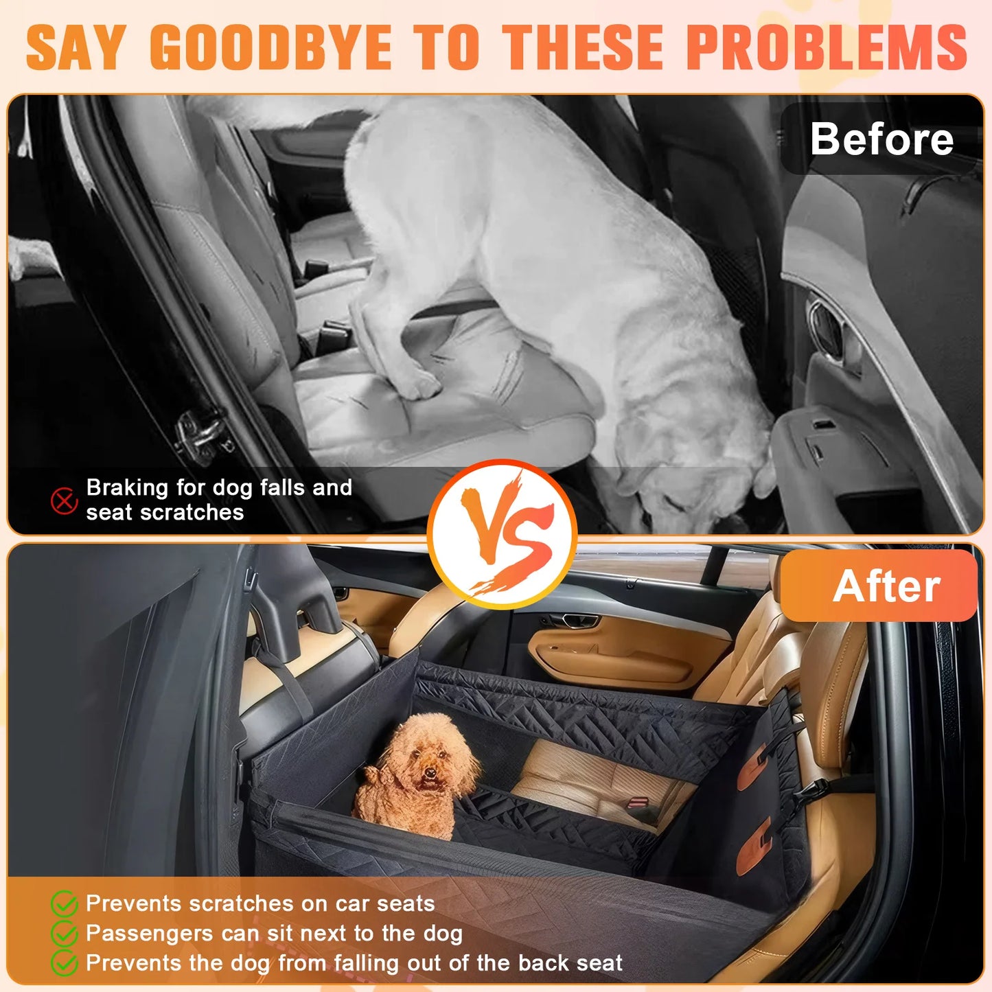 Waterproof, Nonslip Dog Car Seat Cover