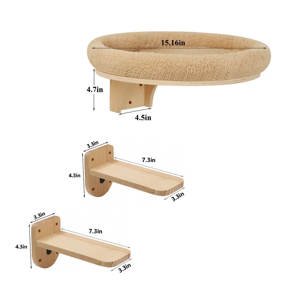 Wall Mounted Solid Wooden Furniture