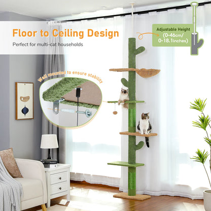 5-Tier Floor to Ceiling Cat Tree
