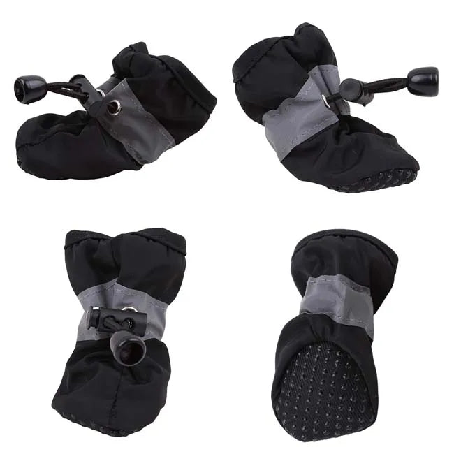 4Pcs Non-Slip Waterproof Dog Boots