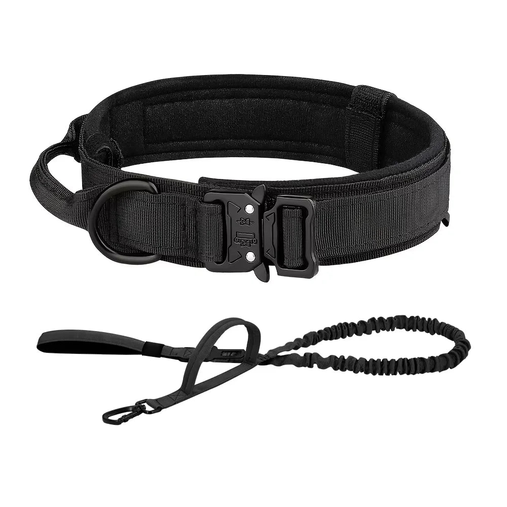 Adjustable, Tactical Dog Training Collar & Leash Set