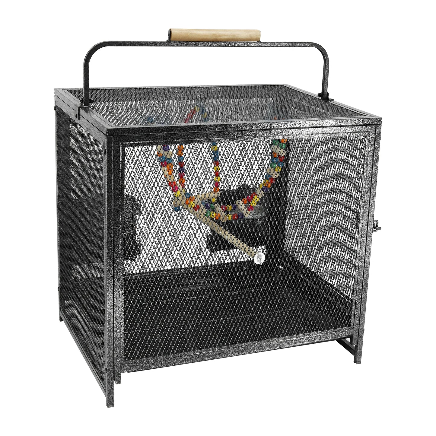 Wrought Iron Bird Travel Carrier