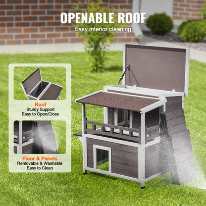 2-Story Large Outdoor Cat House